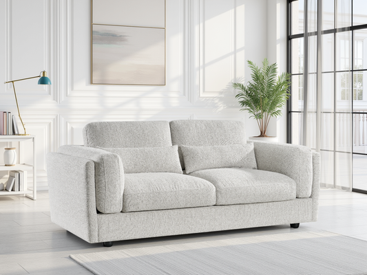Bari 3 Seater Sofa: Spacious, Plush Fabric Couch for Relaxed Living