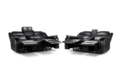 Galaxy Tech Smart Electric Recliner Sofa:  Leatheraire 3+2 Set