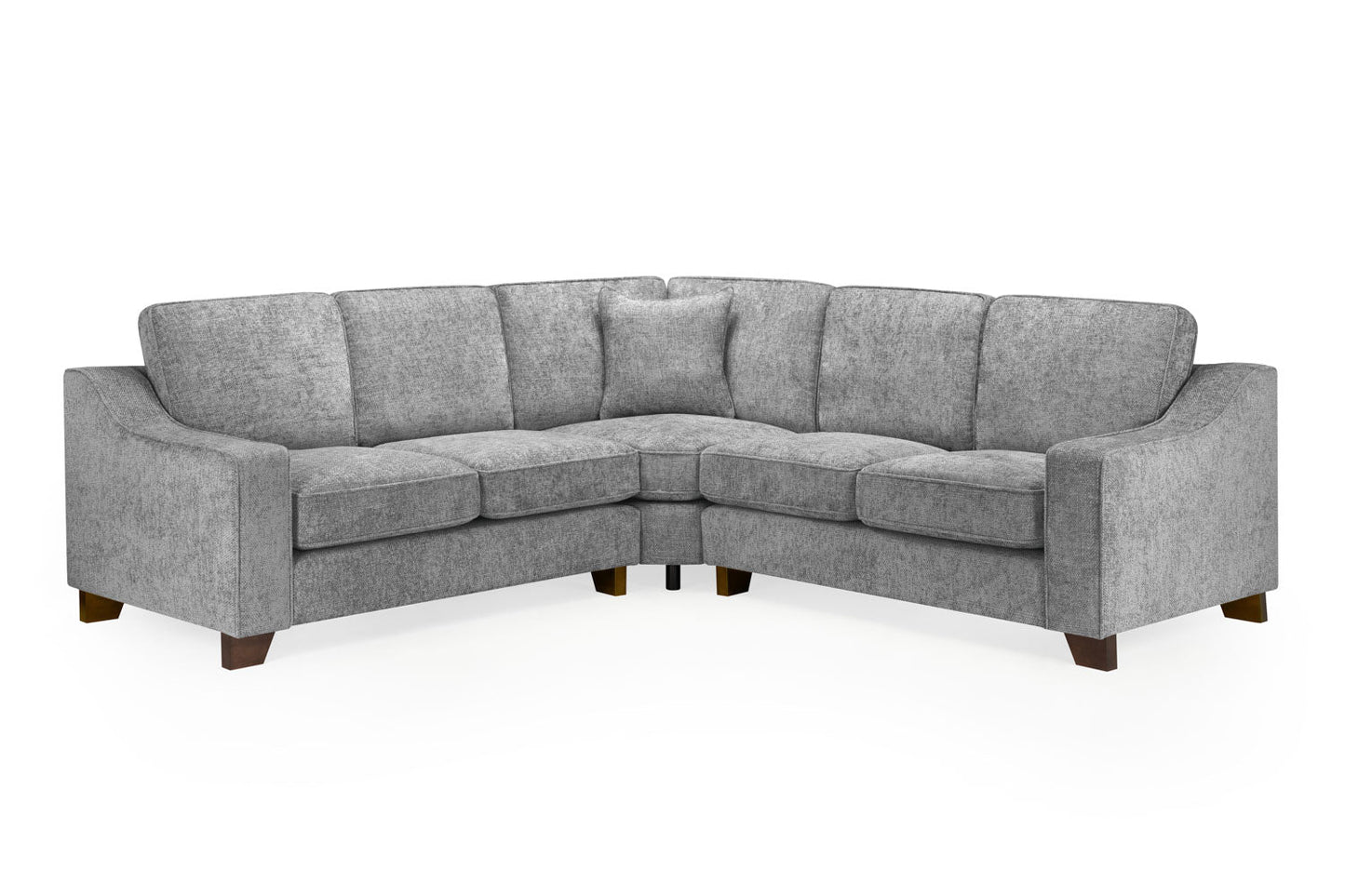 Nebraska Large Corner Sofa: Plush Fabric, Removable Cushions, Sturdy Wooden Feet