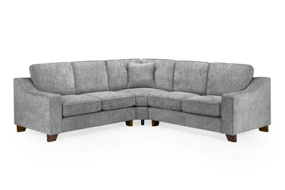 Nebraska Large Corner Sofa: Plush Fabric, Removable Cushions, Sturdy Wooden Feet