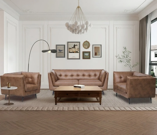 Melbourne 3, 2 & 1-Seater Faux Leather Sofa Collection