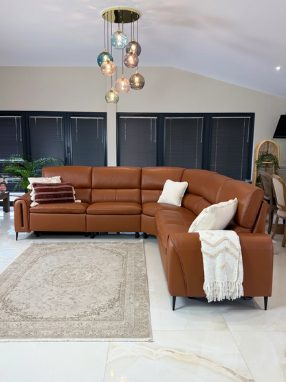 Arizona Electric Recliner Leather Corner Sofa