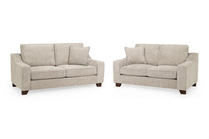 Nebraska Fabric 3+2 Sofa Set: Plush, Removable Cushions, Wooden Feet